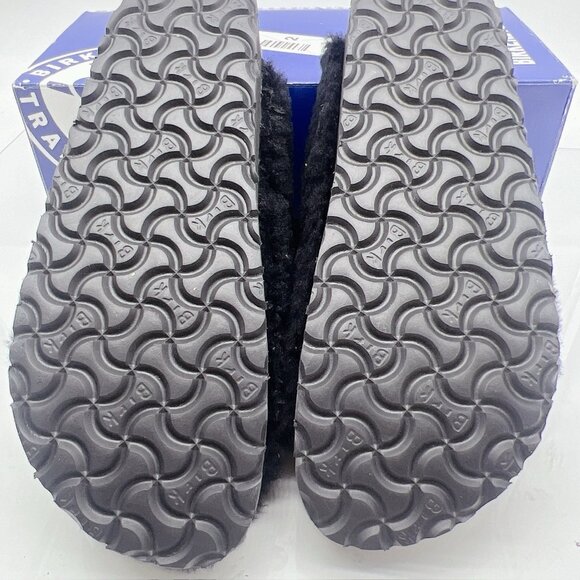 Birkenstock Arizona Big Buckle Shearling Teddy Black Platform Sandal EU 40 Women - Picture 10 of 11